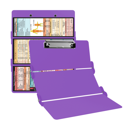 WhiteCoat Clipboard® Trifold - Lilac Flight Medic Edition